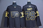 Flyers 79 Carter Hart Black Gold Adidas Jersey,baseball caps,new era cap wholesale,wholesale hats
